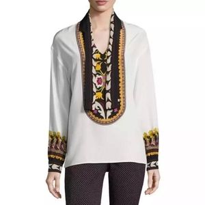 Etro Suzani print silk blouse